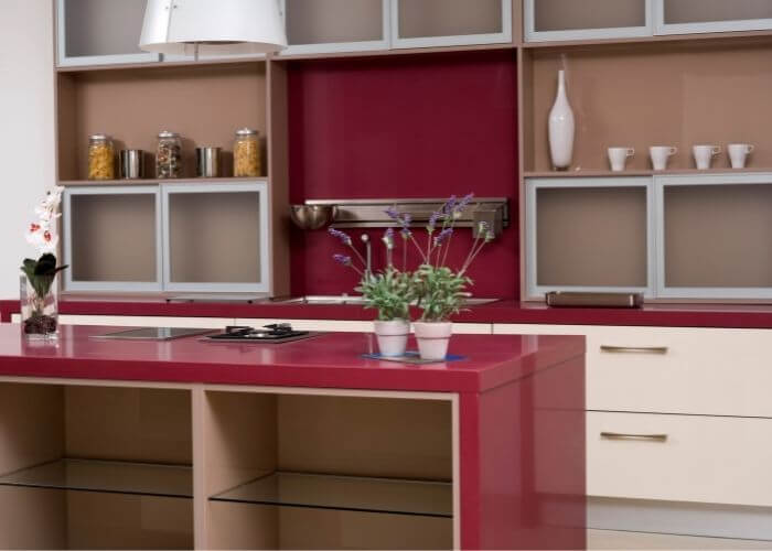 vinilo de colores en muebles de cocina